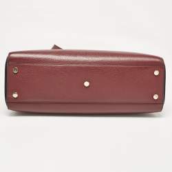 Aspinal Of London Dark Red Leather and Suede Large Ella Hobo