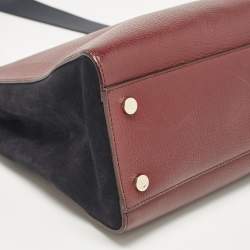 Aspinal Of London Dark Red Leather and Suede Large Ella Hobo