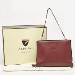 Aspinal Of London Dark Red Leather and Suede Large Ella Hobo