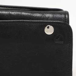 Aspinal Of London Black Leather Travel Organizer Clutch
