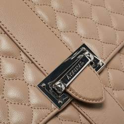 Aspinal Of London Beige Quilted Leather Lottie Shoulder Bag