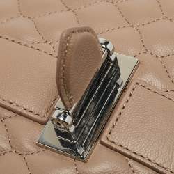 Aspinal Of London Beige Quilted Leather Lottie Shoulder Bag