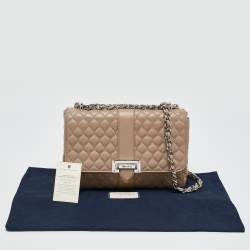 Aspinal Of London Beige Quilted Leather Lottie Shoulder Bag