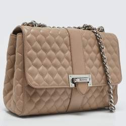 Aspinal Of London Beige Quilted Leather Lottie Shoulder Bag