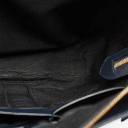 Pre Owned Aspinal Of London Navy Blue Leather Large Marylebone Tote