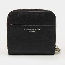 مملوكة مسبقًا Aspinal of London Black Leather Compact Wallet