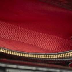 Pre Owned Aspinal Of London Florence Snap Small Black Croc Embossed Leather Tote