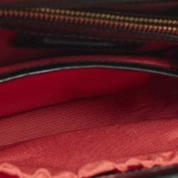 Pre Owned Aspinal Of London Florence Snap Small Black Croc Embossed Leather Tote