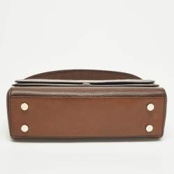 Pre Owned حقيبة كتف اسبينال أف لندن هامبتون جلد نقشة التمساح وبني