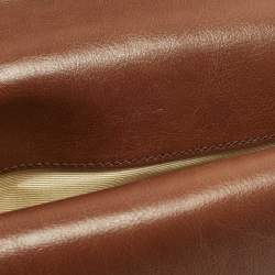 Pre Owned حقيبة كتف اسبينال أف لندن هامبتون جلد نقشة التمساح وبني