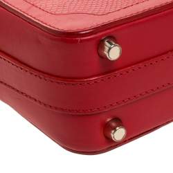 Aspinal of London Red Lizard Embossed Leather Mini Sofia Shoulder Bag