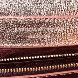 Aspinal Of London Metallic Peach Leather Small Lottie Shoulder Bag