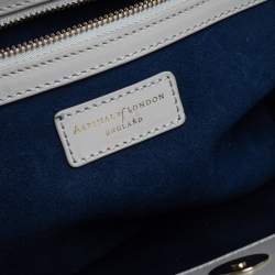 Pre Owned Aspinal Of London Off White Leather Midi Madison Tote