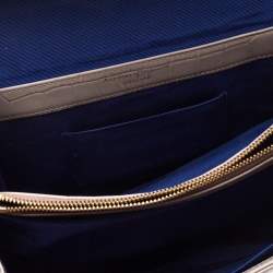 Pre Owned Aspinal Of London Beige Croc Embossed Leather Mayfair Top Handle Bag