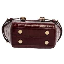 Aspinal Of London Red Croc Embossed Leather Marylebone Tote
