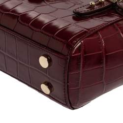 Aspinal Of London Red Croc Embossed Leather Marylebone Tote