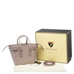 Aspinal of London Lilac Croc Embossed Leather Marylebone Tote