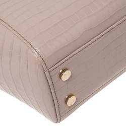 Aspinal of London Lilac Croc Embossed Leather Marylebone Tote