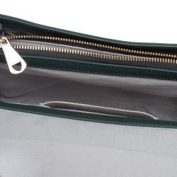 Aspinal Of London Green Croc Embossed and Leather Mayfair Top Handle Bag