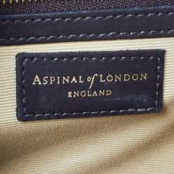 Aspinal of London Brown Leather and Python Effect Trunk Top Handle Bag
