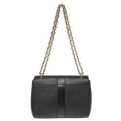 Aspinal Of London Black Leather Lottie Shoulder Bag