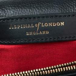 Aspinal Of London Black Leather Lottie Shoulder Bag