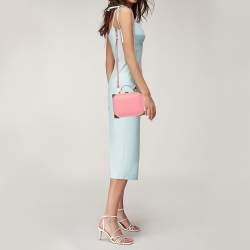 Aspinal Of London Pink Leather Trunk Top Handle Bag