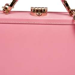 Aspinal Of London Pink Leather Trunk Top Handle Bag