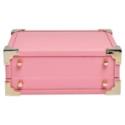 Aspinal Of London Pink Leather Trunk Top Handle Bag