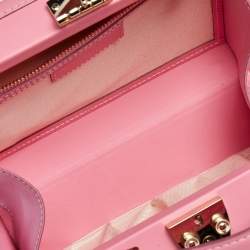 Aspinal Of London Pink Leather Trunk Top Handle Bag