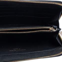 Aspinal Of London Navy Blue Embossed Leather Zip Around Wallet
