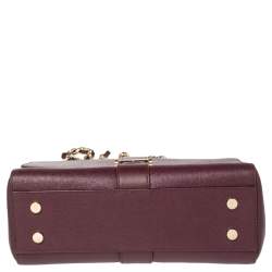 Aspinal Of London Burgundy Leather Lottie Shoulder Bag