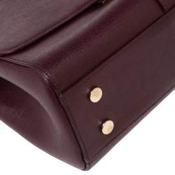 Aspinal Of London Burgundy Leather Lottie Shoulder Bag