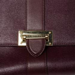 Pre Owned Aspinal Of London Burgundy Leather Lottie Shoulder Bag
