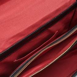 Pre Owned Aspinal Of London Black Croc Embossed Leather Mayfair Top Handle Bag