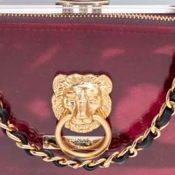Aspinal Of London Gold/Transparent Acrylic Gold Lion Trunk Top Handle Bag
