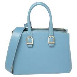 Aspinal Of London Light Blue Leather Madison Tote Aspinal Of