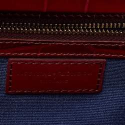 Aspinal of London Red Croc Embossed Leather Mini Trunk Top Handle Bag