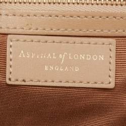 Aspinal of London Beige Leather Mini Trunk Top Handle Bag