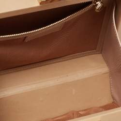 Aspinal of London Beige Leather Mini Trunk Top Handle Bag