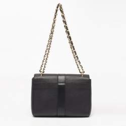 Aspinal Of London Black Leather Lottie Shoulder Bag