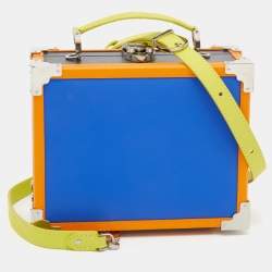 Aspinal Of London x Etre Cecile Multicolor Leather Trunk Top Handle Bag