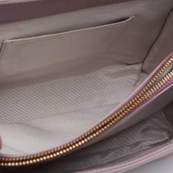 Aspinal Of London Purple Croc Embossed Leather Mayfair Top Handle Bag