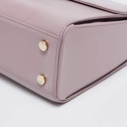 Aspinal Of London Purple Croc Embossed Leather Mayfair Top Handle Bag