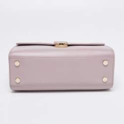 Aspinal Of London Purple Croc Embossed Leather Mayfair Top Handle Bag