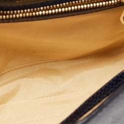 Aspinal Of London Blue Snakeskin Embossed Leather Small Lottie Shoulder Bag