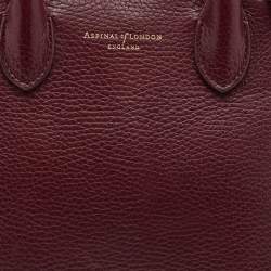 Pre Owned Aspinal Of London Burgundy Leather Holly Top Handle Bag