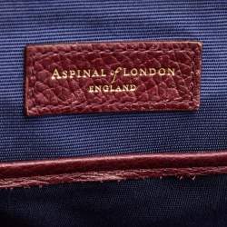 Pre Owned Aspinal Of London Burgundy Leather Holly Top Handle Bag