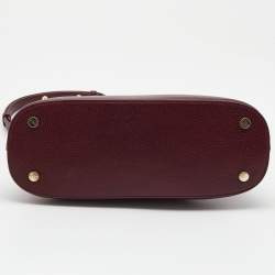 Pre Owned Aspinal Of London Burgundy Leather Holly Top Handle Bag