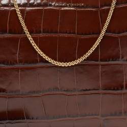 Aspinal Of London Brown Croc Embossed Leather Soho Clutch